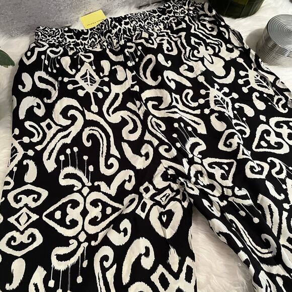 NEW We Love Wide Leg Elastic High Waist Printed Boho Hippie Palazzo Pants M N… - Picture 7 of 16